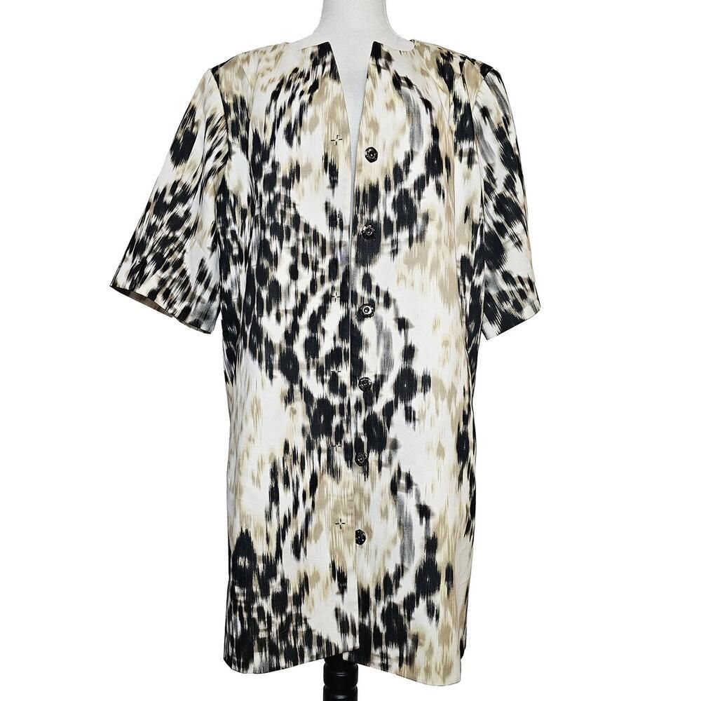 Tahari Women's Short Sleeve Long Blazer Jacket Size 18